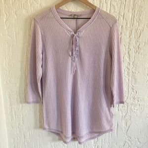 Seven7 Lilac Thermal Shirt Size Large
